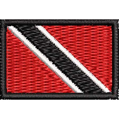 Patch Bordado Micro Bandeira Trinidad e Tobago 2x3 cm Cód.MIBP36