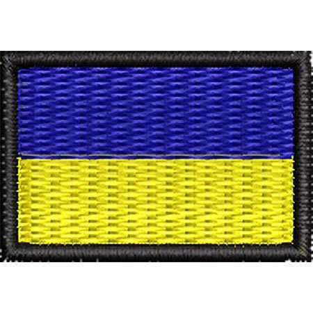 Patch Bordado Micro Bandeira Ucrânia 2x3 cm Cód.MIBP114