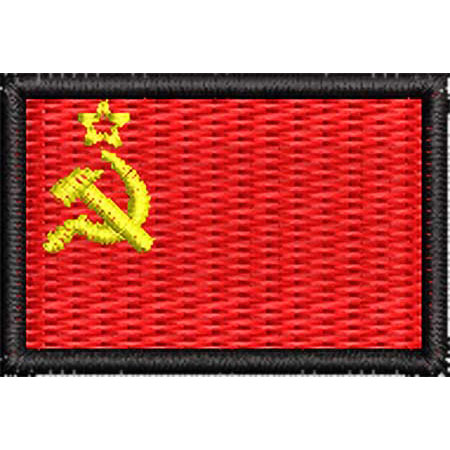 Patch Bordado Micro Bandeira União Soviética 2x3 cm Cód.MIBP4