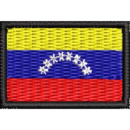 Patch Bordado Micro Bandeira Venezuela 2x3 cm Cód.MIBP90