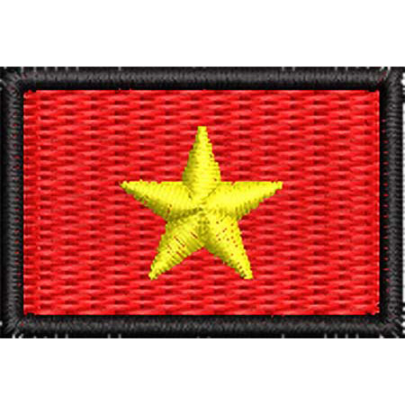 Patch Bordado Micro Bandeira Vietnã 2x3 cm Cód.MIBP67