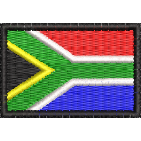 Patch Bordado Mini Bandeira África do Sul 3x4,5 cm Cód.MBP2