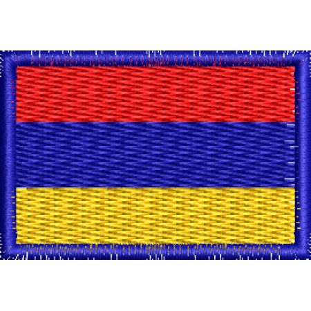 Patch Bordado Mini Bandeira Armênia 3x4,5 cm Cód.MBP169