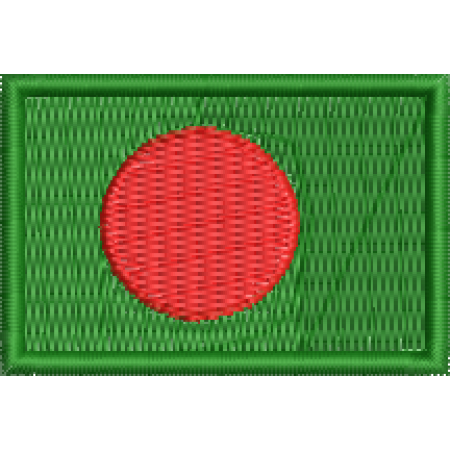 Patch Bordado Mini Bandeira Bangladesh 3x4,5 cm Cód.MBP171