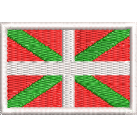 Patch Bordado Mini Bandeira Basco 3x4,5 cm Cód.MBP143