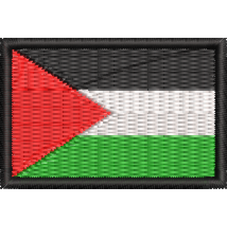 Patch Bordado Mini Bandeira Cisjordânia 3x4,5 cm Cód.MBP245