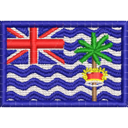 Patch Bordado Mini Bandeira Diego Garcia 3x4,5 cm Cód.MBP140