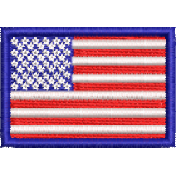 Patch Bordado Mini Bandeira Estados Unidos EUA USA 3x4,5 cm Cód.MBP24