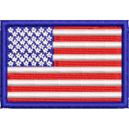 Patch Bordado Mini Bandeira Estados Unidos EUA USA 3x4,5 cm Cód.MBP24