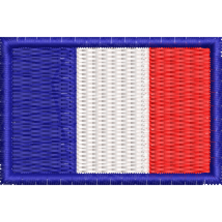 Patch Bordado Mini Bandeira França 3x4,5 cm Cód.MBP9