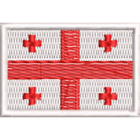 Patch Bordado Mini Bandeira Geórgia 3x4,5 cm Cód.MBP193
