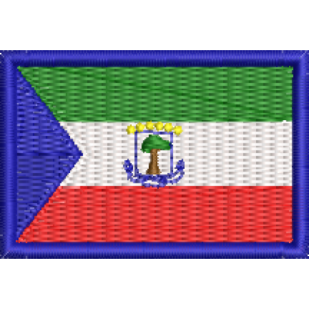 Patch Bordado Mini Bandeira Guine Equatorial 3x4,5 cm Cód.MBP198