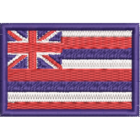 Patch Bordado Mini Bandeira Havaí 3x4,5 cm Cód.MBP248