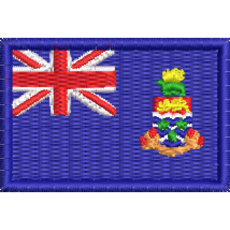 Patch Bordado Mini Bandeira Ilhas Cayman 3x4,5 cm Cód.MBP107