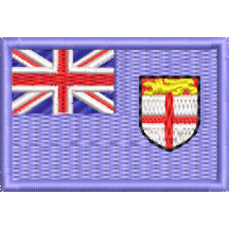 Patch Bordado Mini Bandeira Ilhas Fiji 3x4,5 cm Cód.MBP129