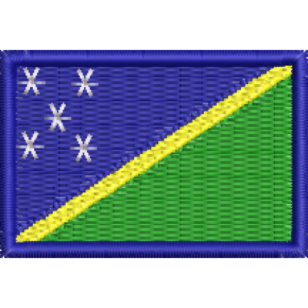 Patch Bordado Mini Bandeira Ilhas Salomão 3x4,5 cm Cód.MBP202