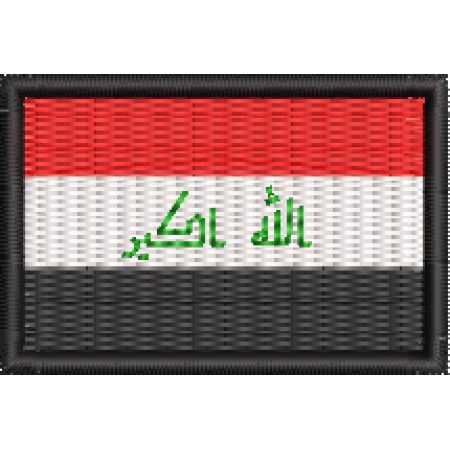 Patch Bordado Mini Bandeira Iraque 3x4,5 cm Cód.MBP204