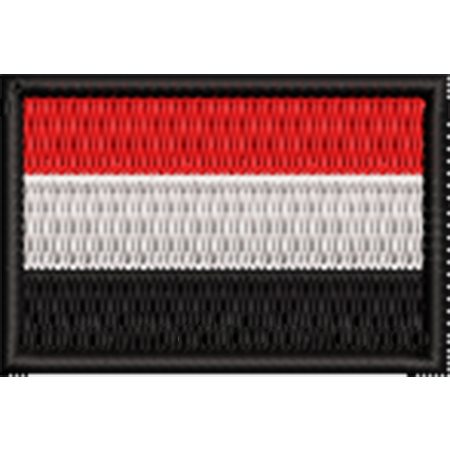 Patch Bordado Mini Bandeira Iêmen 3x4,5 cm Cód.MBP199