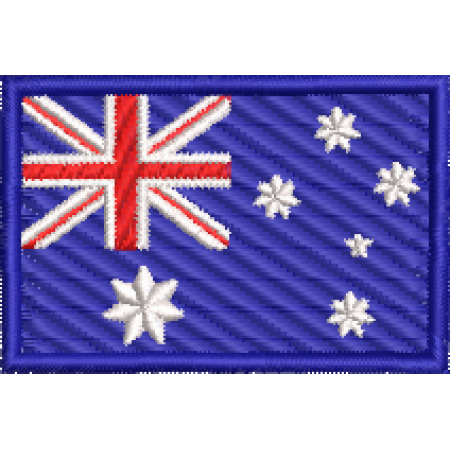 Patch Bordado Mini Bandeira Austrália 3x4,5 cm Cód.MBP28