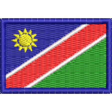 Patch Bordado Mini Bandeira Namíbia 3x4,5 cm Cód.MBP33