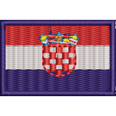 Patch Bordado Mini Bandeira Croácia 3x4,5 cm Cód.MBP42 