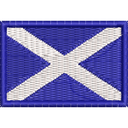 Patch Bordado Mini Bandeira Escócia 3x4,5 cm Cód.MBP47