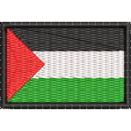 Patch Bordado Mini Bandeira Palestina 3x4,5 cm Cód.MBP48