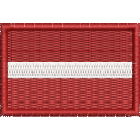 Patch Bordado Mini Bandeira Letônia 3x4,5 cm Cód.MBP61