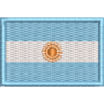 Patch Bordado Mini Bandeira Argentina 3x4,5 cm Cód.MBP76