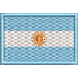 Patch Bordado Mini Bandeira Argentina 3x4,5 cm Cód.MBP76