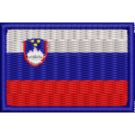 Patch Bordado Mini Bandeira Eslovênia 3x4,5 cm Cód.MBP78
