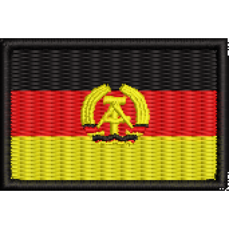Patch Bordado Mini Bandeira Alemanha Oriental 3x4,5 cm Cód.MBP85