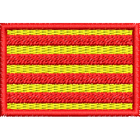 Patch Bordado Mini Bandeira Catalunha 3x4,5 cm Cód.MBP86