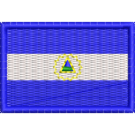 Patch Bordado Mini Bandeira Nicarágua 3x4,5 cm Cód.MBP98