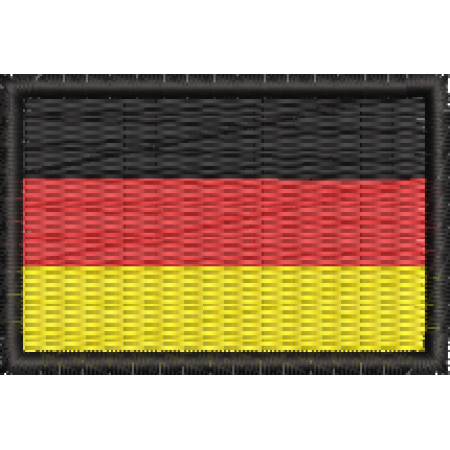 Patch Bordado Mini Bandeira Alemanha 3x4,5 cm Cód.MBP55