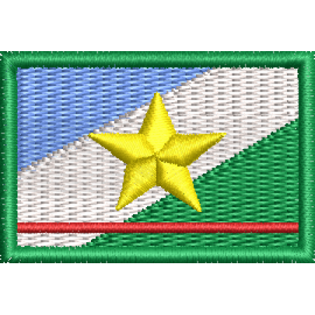 Patch Bordado Bandeira Estado Roraima 3x4,5 cm cm Cód.MBE25