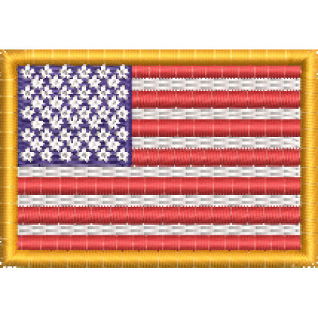 Patch Bordado Mini Bandeira Estados Unidos EUA USA 3x4,5 cm Cód.MBP132