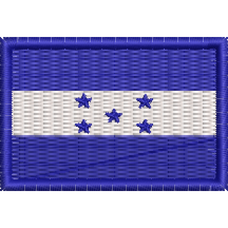 Patch Bordado Mini Bandeira Honduras 3x4,5 cm Cód.MBP97