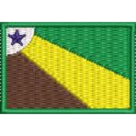Patch Bordado  Mini Bandeira Parauapebas 3x4,5 cm Cód.MBM1