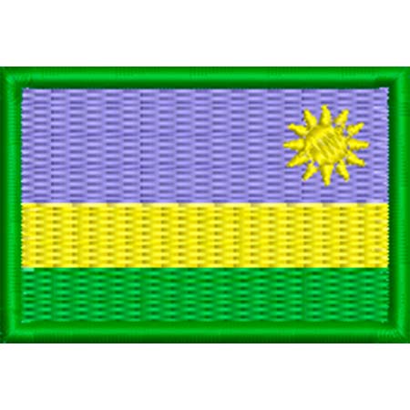 Patch Bordado  Mini Bandeira Ruanda 3x4,5 cm Cód.MBP158