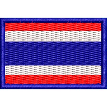 Patch Bordado  Mini Bandeira Tailândia 3x4,5 cm Cód.MBP65