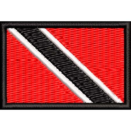Patch Bordado  Mini Bandeira Trinidad e Tobago 3x4,5 cm Cód.MBP36