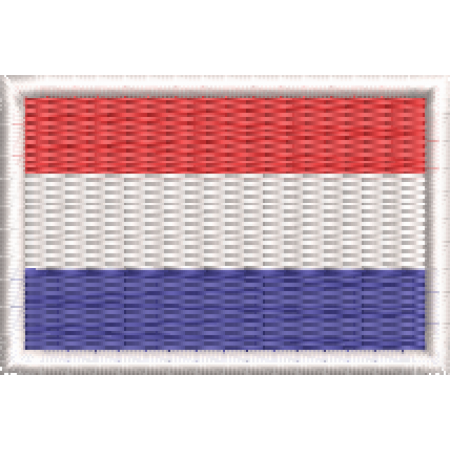 Patch Bordado Mini Bandeira Holanda 3x4,5 cm Cód.MBP5