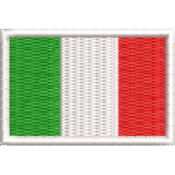 Patch Bordado Mini Bandeira Itália 3x4,5 cm Cód.MBP7 