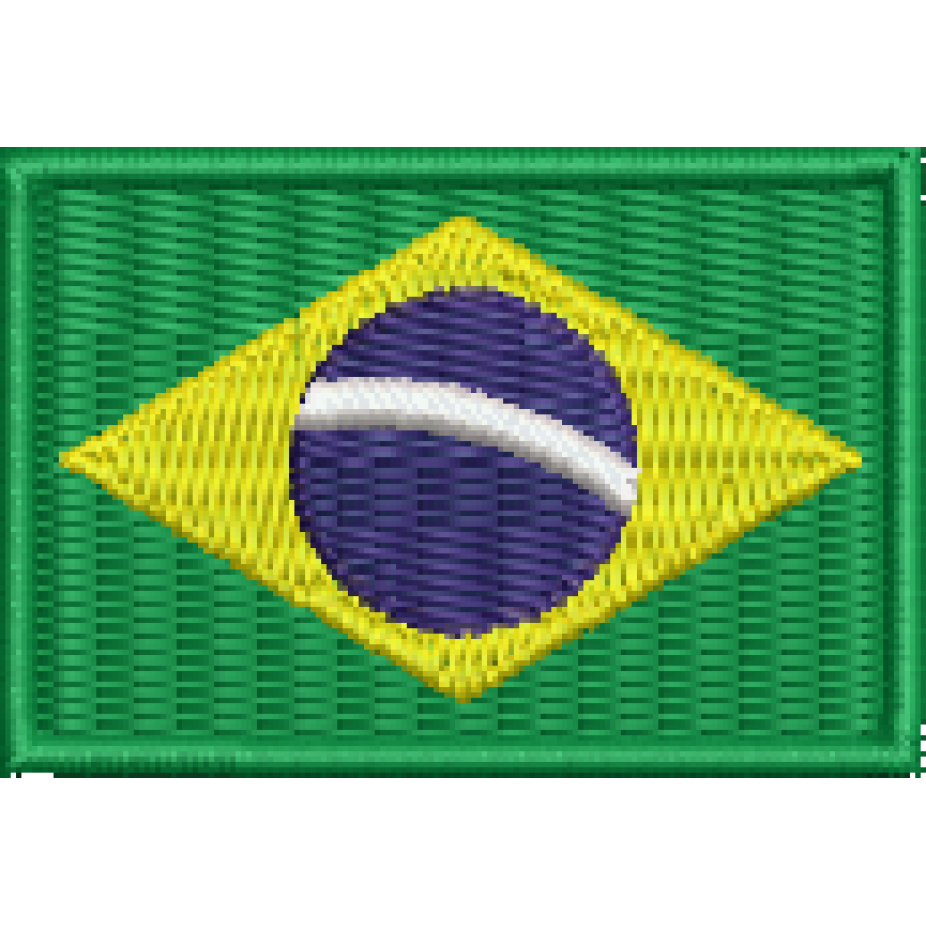 Bandeira Do Brasil Patch Bordado Termocolante