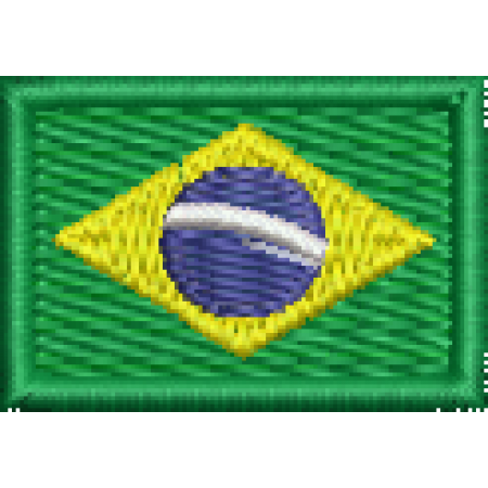 Patch Bordado Micro Bandeira do Brasil  2x3 cm Cód.MBP91