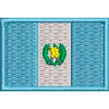 Patch Bordado Mini Bandeira Guatemala 3x4,5 cm Cód.MBP99