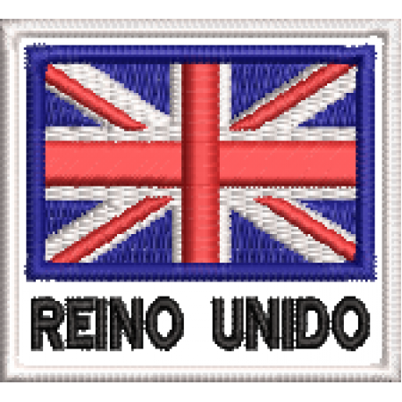 Patch Bordado Bandeira Reino Unido 4,5x5 cm Cód.BDN10