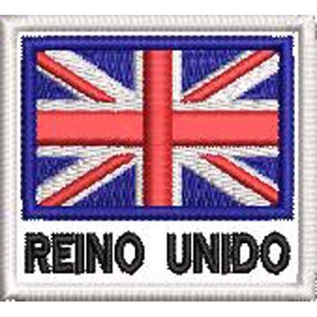 Patch Bordado Bandeira Reino Unido 4,5x5 cm Cód.BDN10