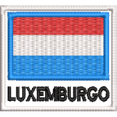 Patch Bordado Bandeira Luxemburgo 4,5x5 cm Cód.BDN110